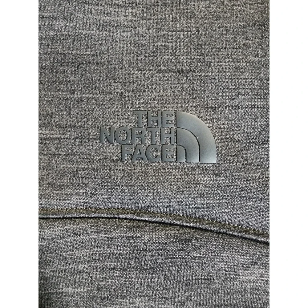 The North Face Mens L Softshell Jacket Gray Heather Full Zip Fleece Schenley